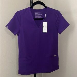 Figs Purple Scrub Top